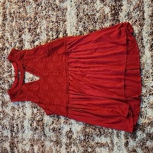 Torrid red tank top blouse 1x